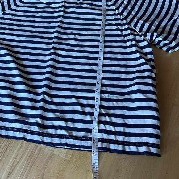 Levi’s blouse blue white stripes oversized size small - Picture 8 of 11